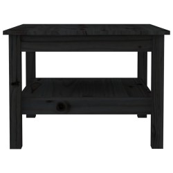 vidaXL Tavolino da Salotto Nero 55x55x40 cm Legno Massello di Pino