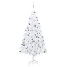 Albero di Natale Preilluminato con Palline Bianco 240 cm PVC