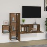 Set Mobili Porta TV 3 pz Rovere Fumo in Legno ingegnerizzato