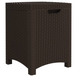 vidaXL Baule da Giardino 39x39x46 cm in Rattan PP Marrone