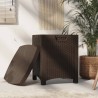 vidaXL Baule da Giardino 39x39x46 cm in Rattan PP Marrone