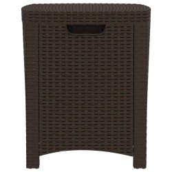 vidaXL Baule da Giardino 39x39x46 cm in Rattan PP Marrone