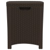 vidaXL Baule da Giardino 39x39x46 cm in Rattan PP Marrone