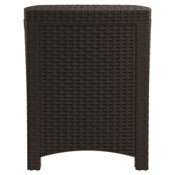 vidaXL Baule da Giardino 39x39x46 cm in Rattan PP Marrone