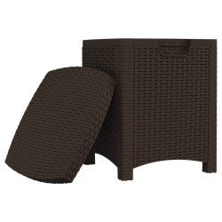 vidaXL Baule da Giardino 39x39x46 cm in Rattan PP Marrone