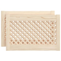 Ante con Design a Reticolo 2 pz 49,5x39,5 cm in Legno di Pino