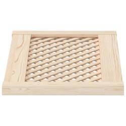 Ante con Design a Reticolo 2 pz 49,5x39,5 cm in Legno di Pino