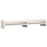 vidaXL Supporto per Monitor Bianco 100x24x16 cm Legno Massello di Pino