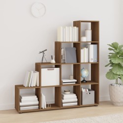 Libreria a Scala Rovere Marrone 142 cm in Legno ingegnerizzato