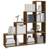 Libreria a Scala Rovere Marrone 142 cm in Legno ingegnerizzato