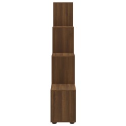 Libreria a Scala Rovere Marrone 142 cm in Legno ingegnerizzato