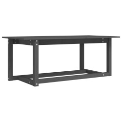 vidaXL Tavolino da Salotto Grigio 110x55x45 cm Legno Massello di Pino