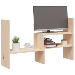 vidaXL Supporto per Monitor (39-72)x17x43 cm in Legno Massello di Pino