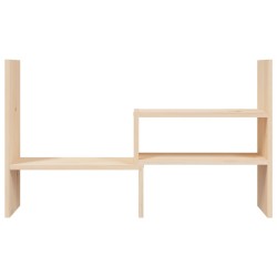 vidaXL Supporto per Monitor (39-72)x17x43 cm in Legno Massello di Pino