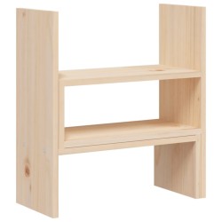 vidaXL Supporto per Monitor (39-72)x17x43 cm in Legno Massello di Pino