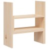 vidaXL Supporto per Monitor (39-72)x17x43 cm in Legno Massello di Pino