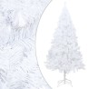 Albero di Natale Preilluminato con Palline Bianco 240 cm PVC