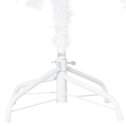 Albero di Natale Preilluminato con Palline Bianco 240 cm PVC