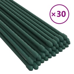 Supporti per Piante da Giardino 30 pz Verde 150 cm Acciaio