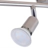 Lampada da Soffitto con 4 Faretti a LED in Nichel Satinato