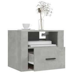 vidaXL Comodino a Muro Grigio Cemento 50x36x40 cm