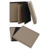 Sgabelli con Contenitore Pieghevoli 2 pz Cappuccino in PVC