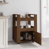 vidaXL Carrello da Cucina Rovere Marrone 60x45x80 cm Legno ingegnerizzato