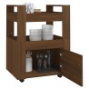 vidaXL Carrello da Cucina Rovere Marrone 60x45x80 cm Legno ingegnerizzato