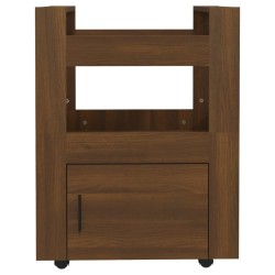 vidaXL Carrello da Cucina Rovere Marrone 60x45x80 cm Legno ingegnerizzato