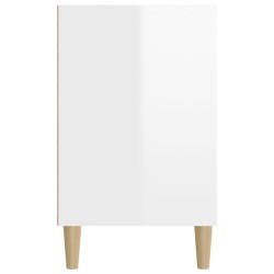 vidaXL Scarpiera Bianco Lucido 102x36x60 cm in Legno ingegnerizzato