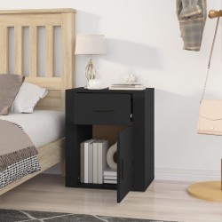 vidaXL Comodino Nero 50x36x60 cm in Legno ingegnerizzato