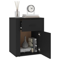 vidaXL Comodino Nero 50x36x60 cm in Legno ingegnerizzato