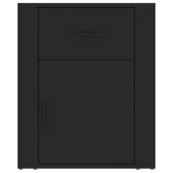 vidaXL Comodino Nero 50x36x60 cm in Legno ingegnerizzato