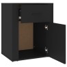 vidaXL Comodino Nero 50x36x60 cm in Legno ingegnerizzato