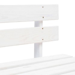 Panca da Giardino su Pallet in Legno Bianco