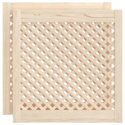 Ante con Design a Reticolo 2 pz 59,5x61,5 cm in Legno di Pino