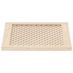 Ante con Design a Reticolo 2 pz 59,5x61,5 cm in Legno di Pino