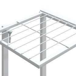 vidaXL Portafiori con Ruote 94,5x24,5x91,5 cm Ferro Bianco