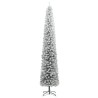 Albero Natale Sottile 300 LED Set Palline Neve Floccata 270 cm