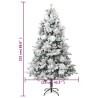 Albero di Natale Innevato con LED e Pigne 225 cm in PVC e PE