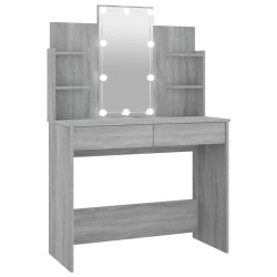 Toeletta con LED Grigio Sonoma 96x40x142 cm