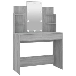 Toeletta con LED Grigio Sonoma 96x40x142 cm