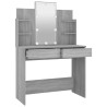 Toeletta con LED Grigio Sonoma 96x40x142 cm