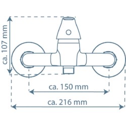 SCHÜTTE Miscelatore da Doccia ATHOS PLUS Cromato