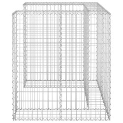 vidaXL Gabbione per Bidoni in Acciaio Zincato 110x100x110 cm