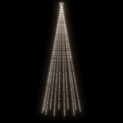 vidaXL Albero di Natale con Puntale Bianco Freddo 732 LED 500 cm