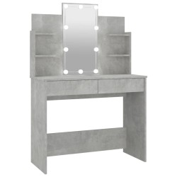 Toeletta con LED Grigio Cemento 96x40x142 cm