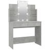 Toeletta con LED Grigio Cemento 96x40x142 cm