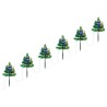 Sentiero Alberi di Natale 6 pz con LED Multicolore 45 cm PVC