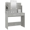 Toeletta con LED Grigio Cemento 96x40x142 cm